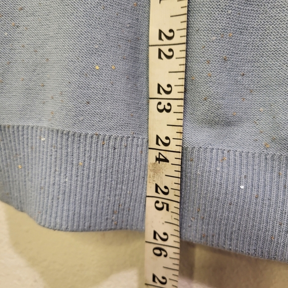 Milly Blue Sparkly Sweater with hoodie 100% cotton - Picture 5 of 6